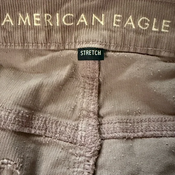 American Eagle Taupe/Mauve  Stretch Corduroy Pants size 12 - Picture 2 of 9
